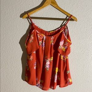 Floral blouse spaghetti strap